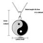 Yin Yang Pendant Necklace - Chinese Philosophy Taoist Symbol Talisman Taichi Yoga Stainless Steel Charm Pendant Necklace Necklace