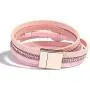 FANCY SHINY Leather Wrap Bracelet Boho Cuff Bracelets Crystal Bead Bracelet with Magnetic Clasp Jewelry Gifts for Women Teen Girls