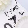 ORAZIO Earrings for Men Women Stainless Steel Kpop Triangle Punk Huggie Hoop Earrings