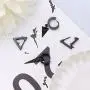 ORAZIO Earrings for Men Women Stainless Steel Kpop Triangle Punk Huggie Hoop Earrings ORAZIO Earrings for Men Women Stainless Steel Kpop Triangle Punk Huggie Hoop Earrings