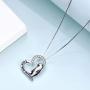 Penguin Necklace Valentines Gifts for Women Sterling Silver Penguin Heart Necklace Jewelry for Mom Daughter Wife (penguin necklace)