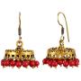 Sansar India Oxidized Small Lightweight Jhumka Indian Earrings Jewelry for Girls and Women 1755