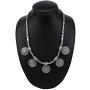 Efulgenz Boho Vintage Antque Ethnic Gypsy Tribal Indian Oxidized Silver Leaf Tassel Statement Choker Collar Necklace Jewelry