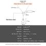 ELBLUVF Newest Stainless Steel Anchor Infinity Y Shaped Lariat Style Necklace 18inch for Women 3 Colors