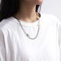 Ingemark Stainless Steel Punk Cuban Chain Necklace for Women Girls Simple Sweet Stylish Link Chain Necklace Jewelry