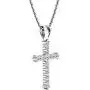 Dazzlingrock Collection 0.25 Carat (ctw) 10K Gold Round White Diamond Ladies Cross Pendant 1/4 CT (Silver Chain Included)