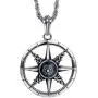 YL Compass Necklace Find Your Way Back Vintage Nautical Graduation Charm Pendant, Direction/Love/Magnetic (925 Sterling Silver/Stainless Steel)