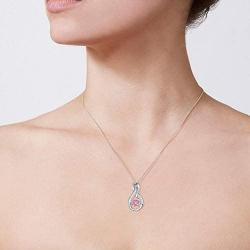 Caperci Sterling Silver Diamond Accent Layered Infinity Pendant Necklace - Best Christmas Jewelry Gifts for Women