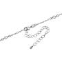 GemStar USA Sterling Silver Cubic Zirconia Station Dainty Chain Choker Necklace