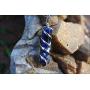 Natural Sodalite Crystal Healing Necklace - For Third Eye Chakra. Promotes Communication, Deepens Meditation, Instills Drive For Truth. Calms Anxiety, Enhances Self-Acceptance. With Stylish Chain