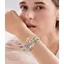 Wovanoo Leather Wrap Bracelet Set 3Pack Wrist Cuff Bracelet for Women Girls Multilayer Magnetic Clasp Bracelet Feather Tree Bead Crystal Bracelet