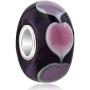 CharmSStory 925 Sterling Silver Heart Glass Charms Bead For Bracelets