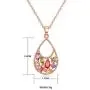 Hottime Charm Necklace for Women Rose Gold Plated Cubic Zirconia Pendant Jewelry Gift for Her Hottime Charm Necklace for Women Rose Gold Plated Cubic Zirconia Pendant Jewelry Gift for Her
