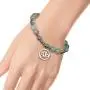 Lotus Crystal Fluorite Healing Energy Bead Bracelet for Women Stainless Steel and Alloy Lotus Crystal Fluorite Healing Energy Bead Bracelet for Women Stainless Steel and Alloy