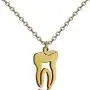 La Espoir Dentist Human Tooth Pendant Necklace Silver/Gold Plated Medical Jewelry Gift for Doctor/Nurse Stainless Steel