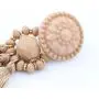 boderier Bohemian Statement Thread Tassel Chandelier Drop Dangle Earrings with Cassandra Button Stud