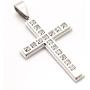 Fusamk Fashion Religious Titanium Steel Crystal Cross Pendant Necklace,22'' Link Chain