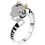 PAMTIER Mens and Womens Chinese Zodiac Ring Adjustable Charming Zircon Horoscopes Jewelry