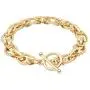 18k Gold Plated Personalized Chunky Cuban Oval Link Chain Bracelets for Men Women Toggle Rope Bracelet Jewelry for Women
