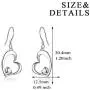 WINNICACA Sterling Silver Sideways Shaped Heart Dangle Drop Hooks Stud Earrings Jewelry Gifts for Women Birthday WINNICACA Sterling Silver Sideways Shaped Heart Dangle Drop Hooks Stud Earrings Jewelry Gifts for Women Birthday