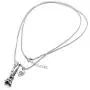 Pairs Eiffel Tower Necklace for Women Men Heart Key Pendant Silver Black/Platinum Plated Jewelry Long Chain Pairs Eiffel Tower Necklace for Women Men Heart Key Pendant Silver Black/Platinum Plated Jewelry Long Chain