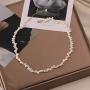Lem Trend Pearl Choker Necklace 6mm Handpicked Pearl Tiny Dainty Necklace Fashion Jewelry Gifts for Women Girls