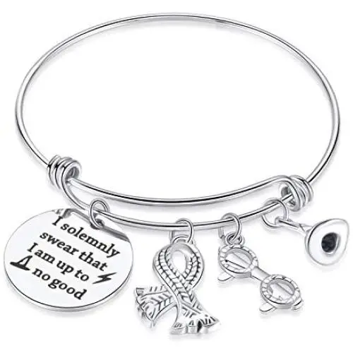 MIXJOY I Solemnly Swear I am Up to No Good Mischief Managed Bracelet for Harry Potter Fans Friend Gift MIXJOY I Solemnly Swear I am Up to No Good Mischief Managed Bracelet for Harry Potter Fans Friend Gift