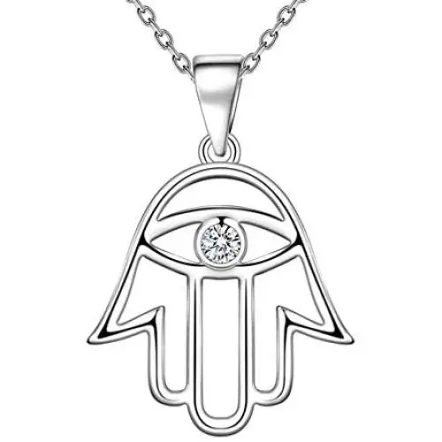 Besilver Jesus Star of David Cross Necklace 925 Sterling Silver Crystal Women Girl Hamsa Hand Evil Eye Christian Religious Necklace Amulet Jewelry Gift for Mom Dad Besilver Jesus Star of David Cross Necklace 925 Sterling Silver Crystal Women Girl Hamsa Hand Evil Eye Christian Religious Necklace Amulet Jewelry Gift for Mom Dad