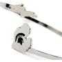 Michigan State Bracelet | Michigan State Spartan Helmet Bangle Bracelet | MSU Jewelry | Officially Licensed Michigan State University Jewelry | Michigan State Spartans | Stainless Steel