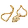 Halukakah ● Kings Landing ● Gold Chain for Men 18k Real Gold Plated Iced Out Crown Lion Pendant Necklace,Full Cz Lab Diamonds Prong Set,with Sharktail Chain 30''/Tennis Chain 20'',Free Giftbox