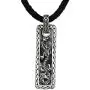 NOVICA Mens .925 Sterling Silver Pendant Necklace with Black Leather Cord, 20'', Bold Dragon