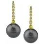 THE PEARL SOURCE 18K Gold Round Genuine Black Tahitian South Sea Cultured Pearl & Diamond Britney Earrings for Women THE PEARL SOURCE 18K Gold Round Genuine Black Tahitian South Sea Cultured Pearl & Diamond Britney Earrings for Women