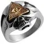 HZMAN Biker Cool Skull Rings for Men Women, Stainless Steel Band Illuminati The All-Seeing-Eye Pyramid/Eye Symbol Ring HZMAN Biker Cool Skull Rings for Men Women, Stainless Steel Band Illuminati The All-Seeing-Eye Pyramid/Eye Symbol Ring