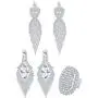 Finrezio 3 PCS Silver Tone Chandelier Earrings Oval Ring Set for Women Prom Long Rhinestone Dangle Earrings Crystal Costume Jewelry Set Finrezio 3 PCS Silver Tone Chandelier Earrings Oval Ring Set for Women Prom Long Rhinestone Dangle Earrings Crystal Costume Jewelry Set