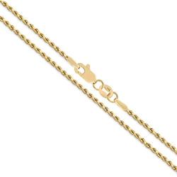Orostar 14K Yellow Gold 2mm Diamond Cut Rope Chain Necklace, 16'' - 30''