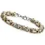 Jstyle Stainless Steel Male Chain Necklace Byzantine Bracelet for Men Jewelry Sets 8.5 Inch Bracelet