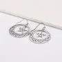 LIKGREAT Stainless Steel Dangling Pentacle Triquetra Pendant Necklace Vintage Retro Powerful Amulet Round Circle Jewelry for Women Girls