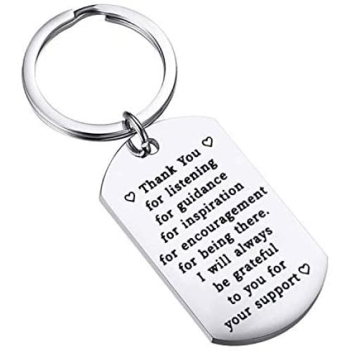 FUSTMW Thank You Gift Appreciation Gift Thank You for Guidance Keychain Nurse Teacher Gift Coach Leaders Gift I Will Always be Grateful to You for Your Support