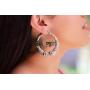 Yanluu Old English Font Babygirl Word 9cm Elegant Large Bamboo Earrings Hip-Pop Style Fashion Party Accessory