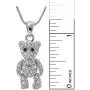 Spinningdaisy Crystals Silver Plated Movable Teddy Bear Necklace Spinningdaisy Crystals Silver Plated Movable Teddy Bear Necklace
