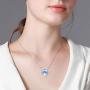 YFN Sterling Silver Go in The Direction of Your Dreams Mermaid Necklace Inspirational Jewelry Birthday Gifts for Her