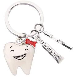 AKTAP Dental Hygienist Gifts Dentist Funny Keychain Dentist Graduation Gift for Him or Her Dental Assistant Jewelry