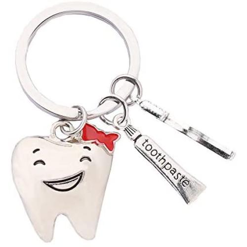 AKTAP Dental Hygienist Gifts Dentist Funny Keychain Dentist Graduation Gift for Him or Her Dental Assistant Jewelry