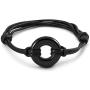 JOVIVI Custom Text Circle of Life Eternity Urn Bracelet for Ashes Cremation Jewelry Stainless Steel Tube Bar Bracelets Adjustable Cord - Free Engraving
