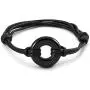 JOVIVI Custom Text Circle of Life Eternity Urn Bracelet for Ashes Cremation Jewelry Stainless Steel Tube Bar Bracelets Adjustable Cord - Free Engraving