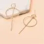 Big Double Circle Bar Hoop Dangle Earrings for Women Girls, Gold Simple Round Gold Fashion Jewelry Big Double Circle Bar Hoop Dangle Earrings for Women Girls, Gold Simple Round Gold Fashion Jewelry