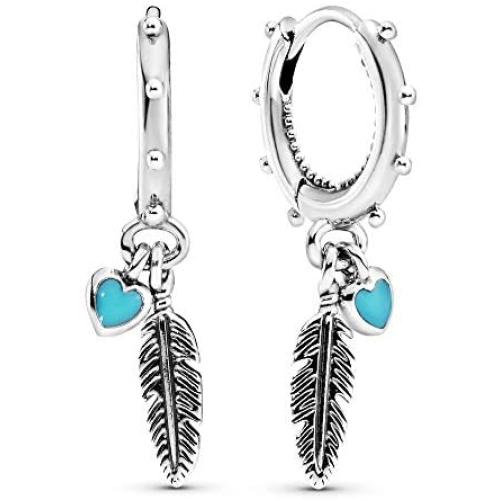 Pandora Jewelry Spiritual Feathers Sterling Silver Earrings