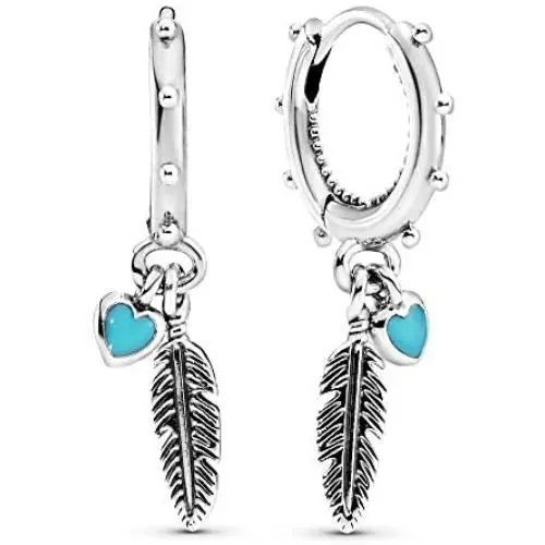 Pandora Jewelry Spiritual Feathers Sterling Silver Earrings Pandora Jewelry Spiritual Feathers Sterling Silver Earrings