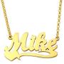 YINSHIFU Name Necklace Personalized Name Plate Pendant Necklace with Heart in 18K Gold Plated