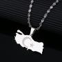 Stainless Steel Silver Color Turkey Map Pendant Necklace Turkish Flag Charm Jewelry